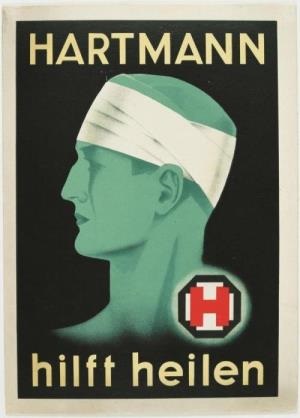 Historical poster of claim HARTMANN hilft heilen