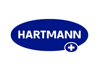 arebné logo HARTMANN na prvý pohľad zaujme dominantným modrým oválom.