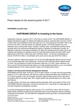 Press Release for the second quarter of 2017