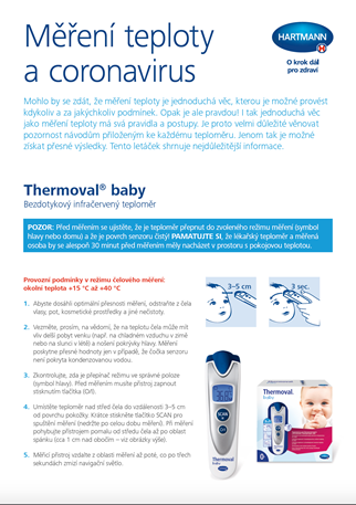 leták Měření teploty a coronavirus