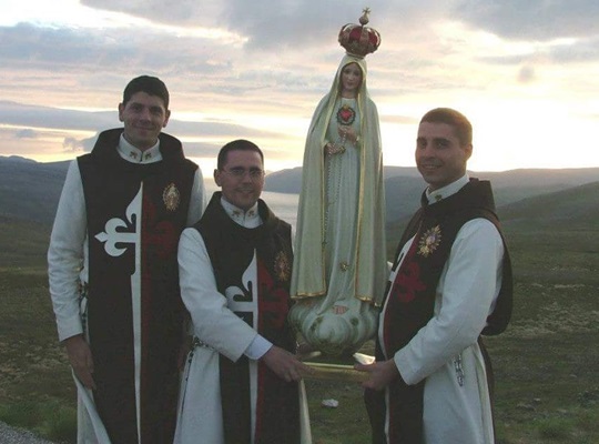 Marcos Dreher (on the left) returned to the monastery in 2004.