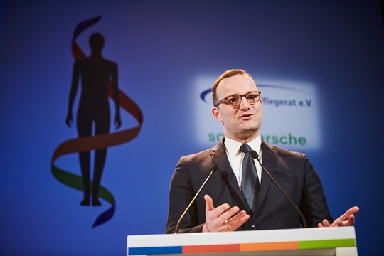 Health minister Jens Spahn speaking at the Deutscher Pflegetag