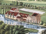 Historisches Gemälde der HARTMANN Produktionsstätte "Scheckenbleiche"