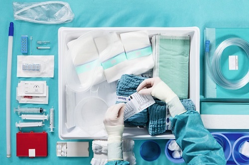 It takes more than 80 single-use components to perform a c-section