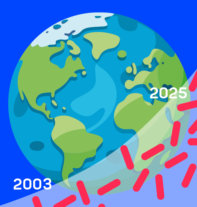 Illustration of a world and pathogens
