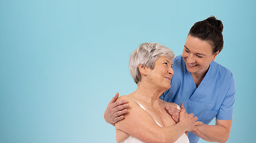 Image of a nurse and a patient