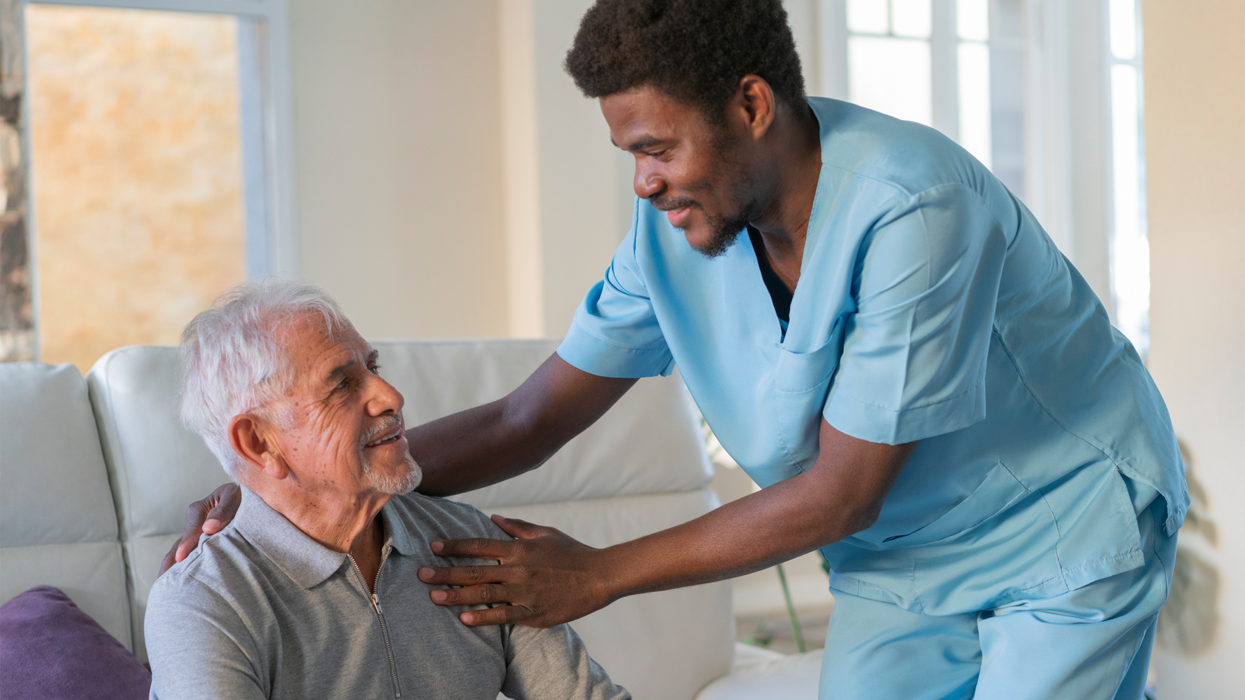 Image of a nurse and a patient