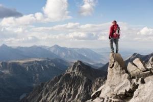 Wanderlust Bergsteiger Spitze