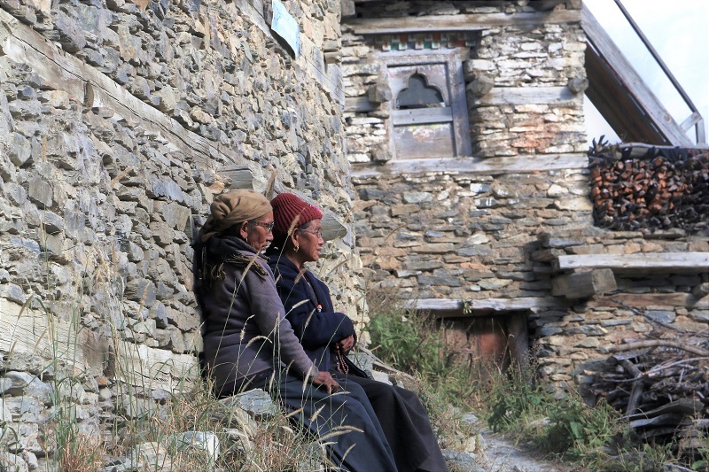 A panorama shot of the Kali Gandaki Gorge.