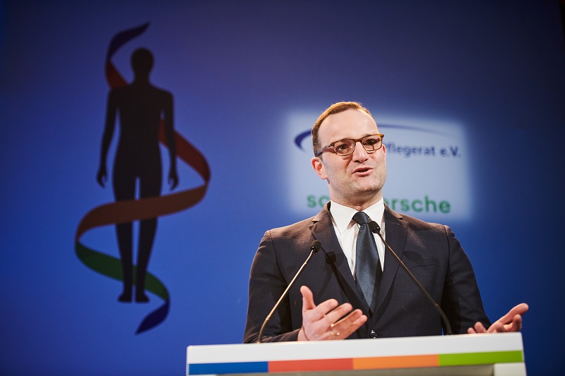 Health minister Jens Spahn speaking at the Deutscher Pflegetag