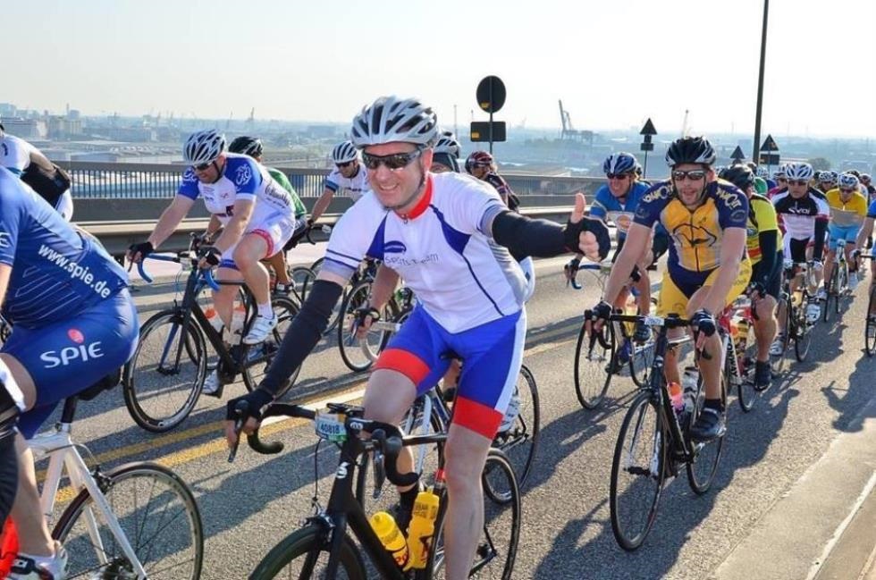 Stephan Schulz during a bicycle race