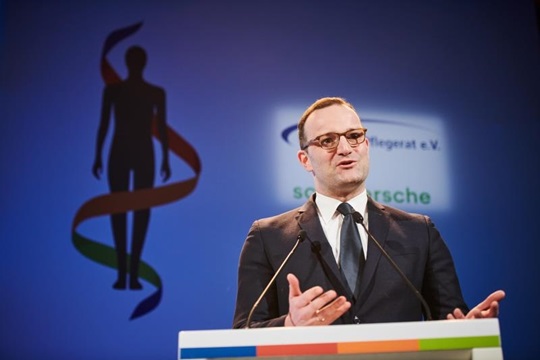Health Minister Jens Spahn holding speech at the German Nursing Day