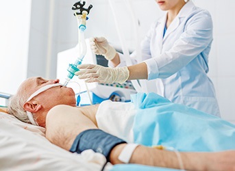 Behandlung eines Patienten auf Intensivstation