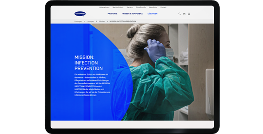 Screen MIP Startseite auf Tablet