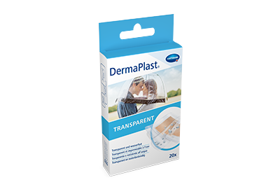 Abbildung der DermaPlast® TRANSPARENT Produktpackung