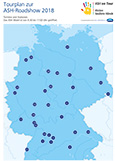 Karte Tourplan ASH on Tour