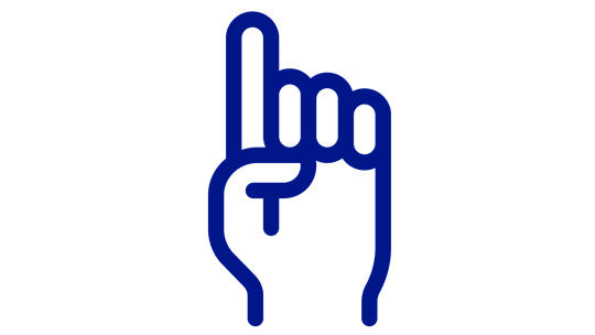 Icon erhobener Zeigefinger