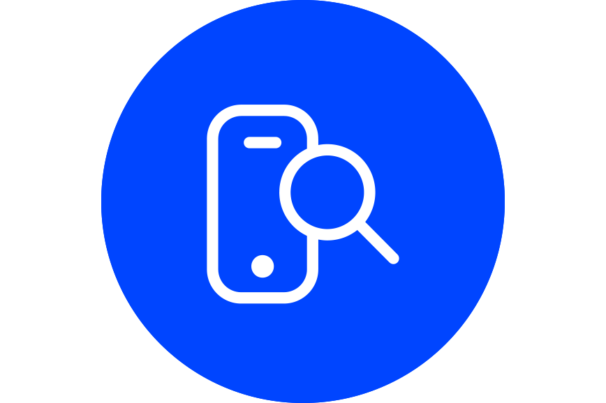 blauer Button Datenanalyse