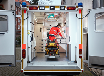 offener Rettungsdienstwagen