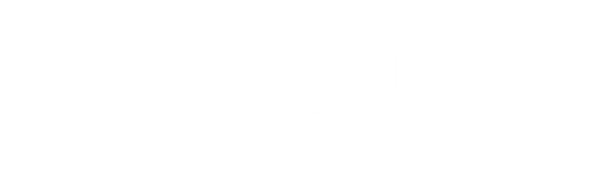 100 % Schriftzug auf weiß