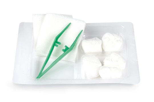 Mediset pro suchý převaz rány