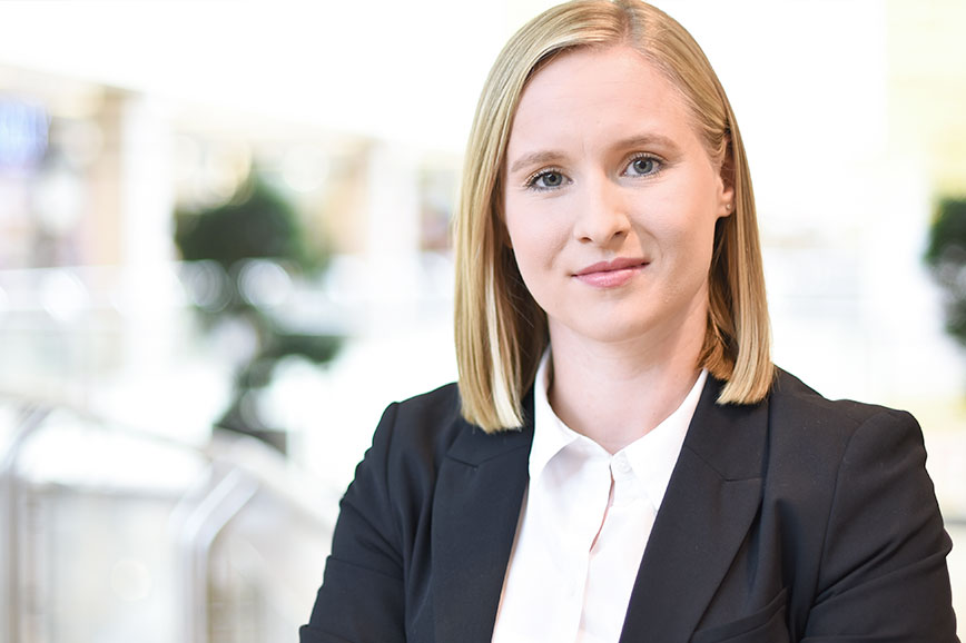 Portrait of Merle Haldenwang, Project Manager with the Disinfection Business Division