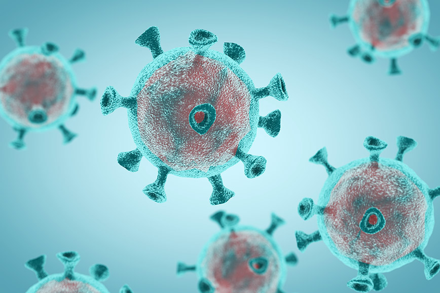 Illustration of viruses.