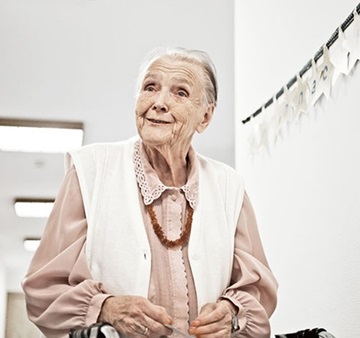 elderly woman smiling