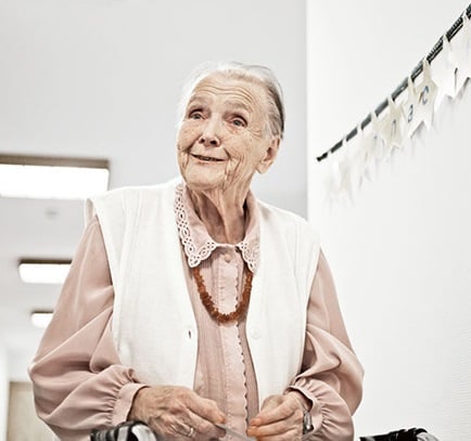 elderly woman smiling
