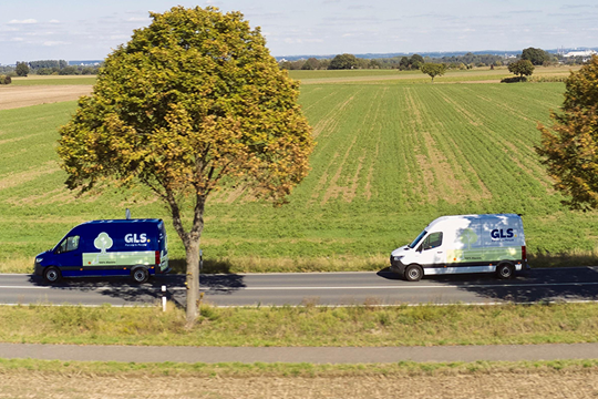 GLS Fahrzeuge unterwegs