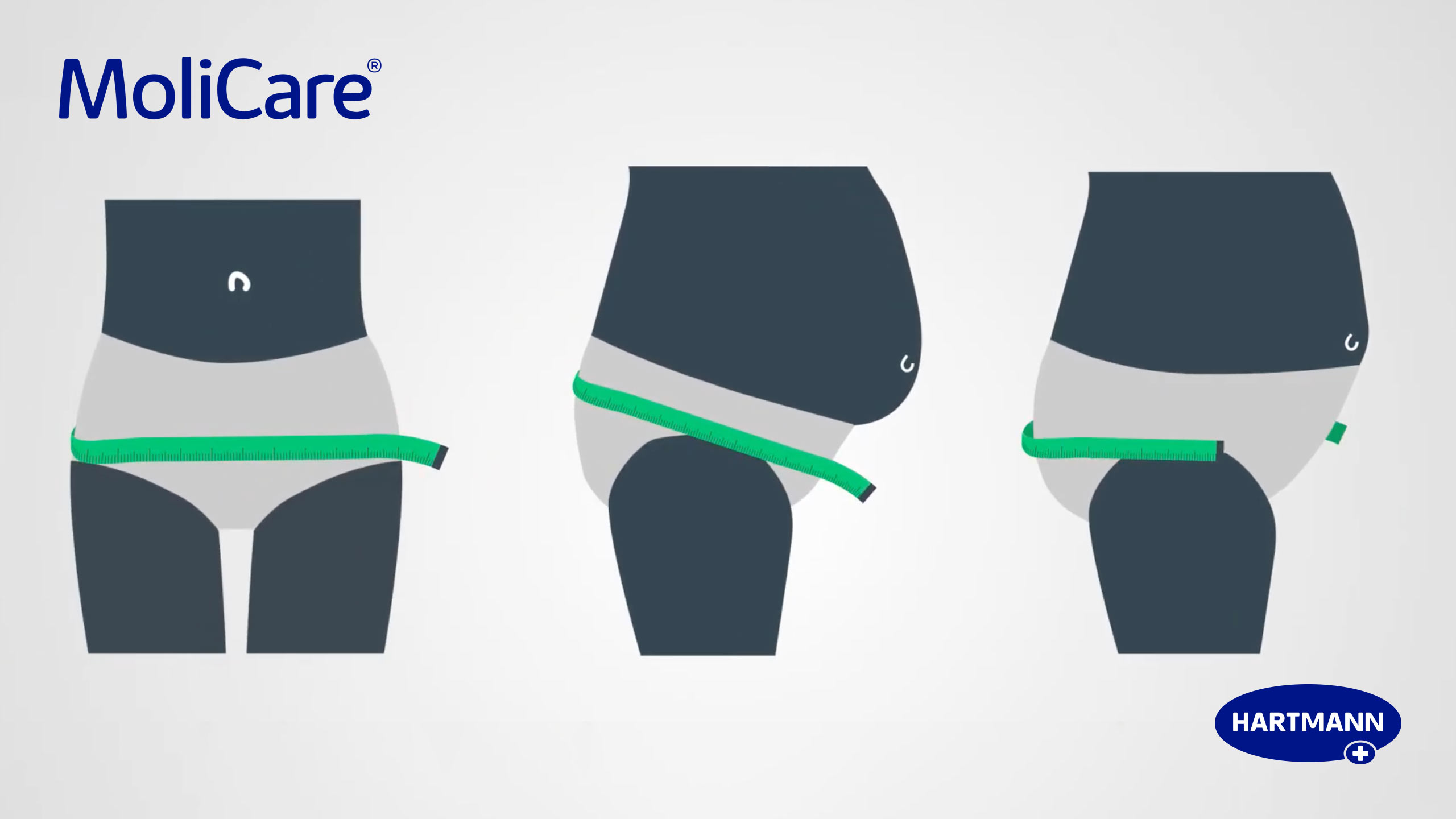 Illustration of how to measure the hip girth.