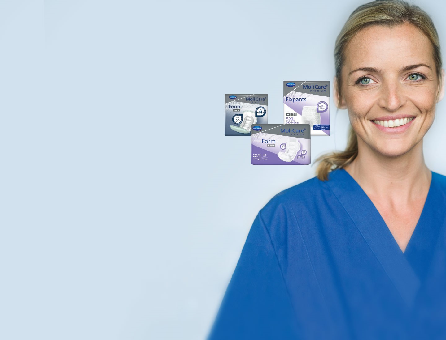 Dame mit MoliCare Produkten