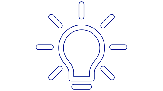 Icon einer Glühbirne