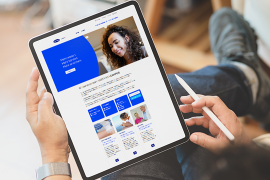 HARTMANNCAMPUS auf Tablet