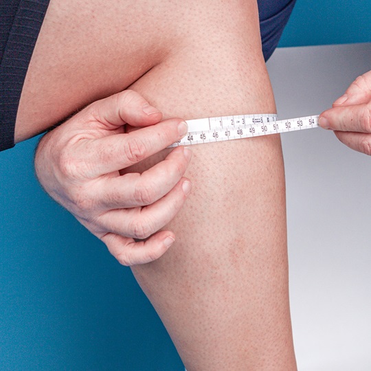 Anlegen von Compreflex: Schritt 1 - Ausmessen