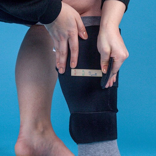 Anlegen von Compreflex: Schritt 5- Druckeinstellung mit Accutabs