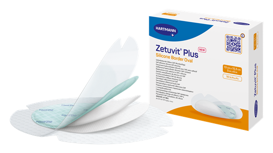 Zetuvit Plus Silicone Border Packshot und Product