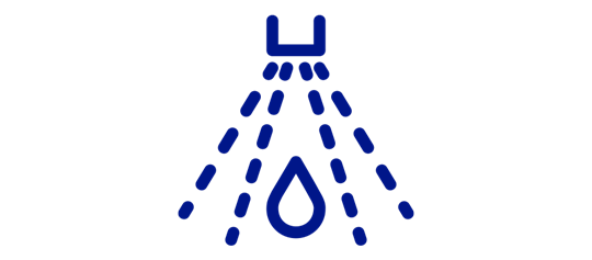 wasserdicht und atmungsaktiv blauer Icon