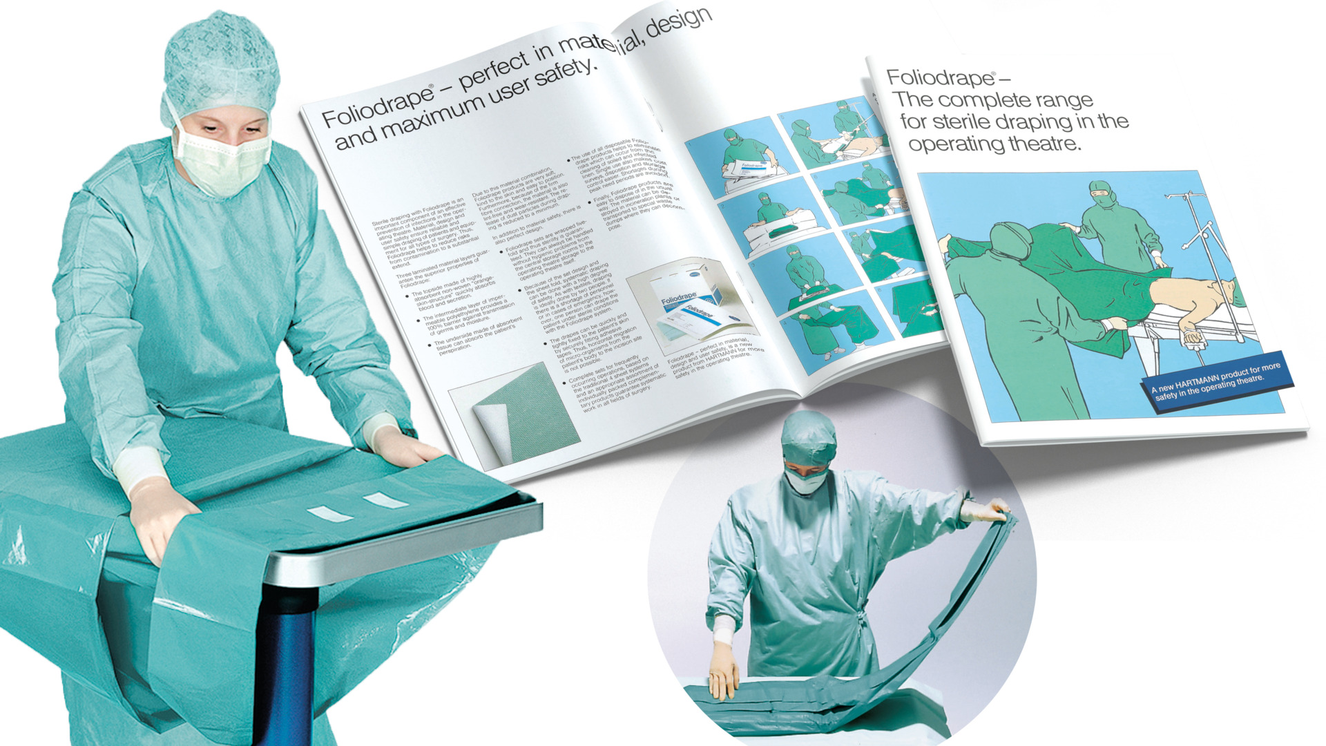 Historic Foliodrape brochures and OR draping in use