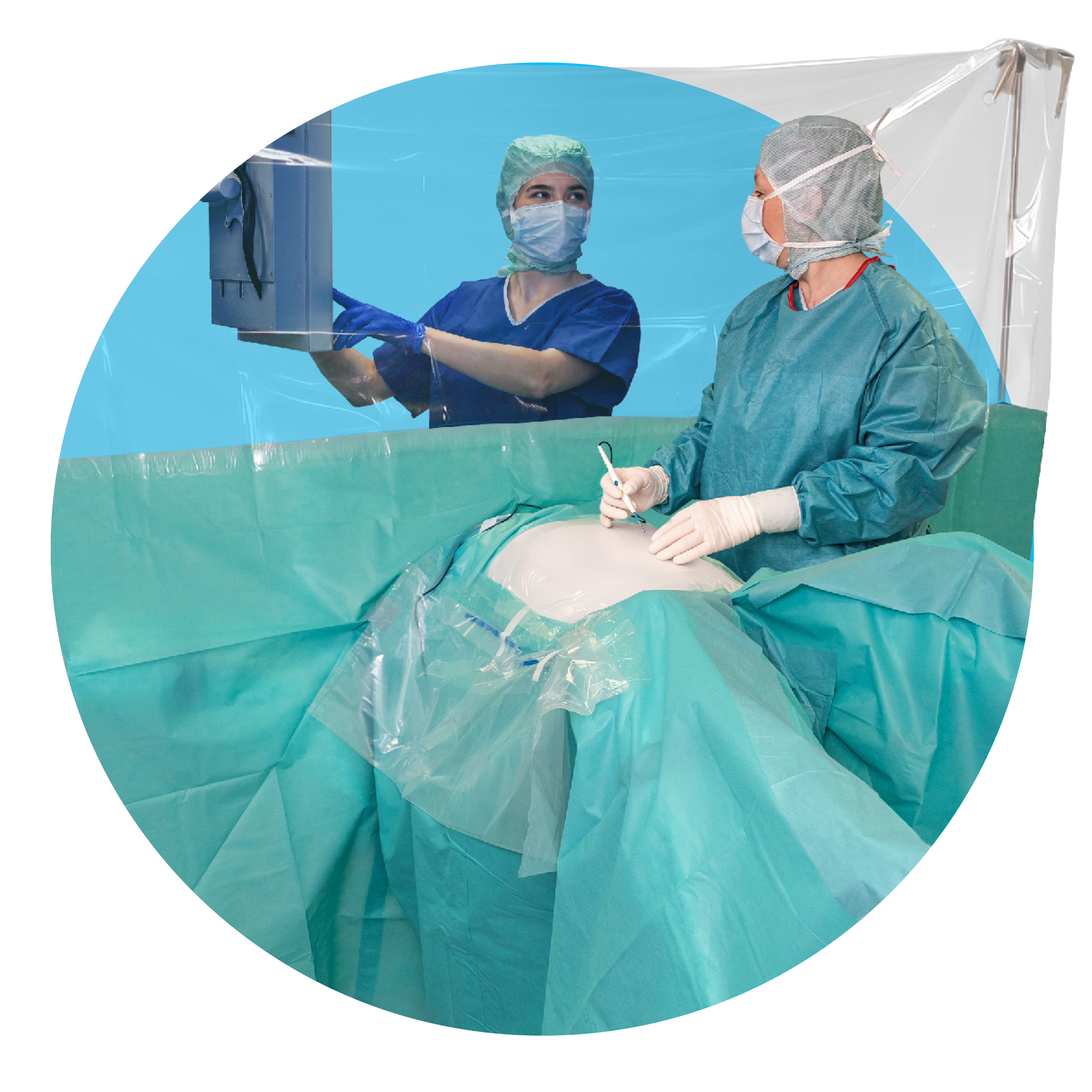 Transparent anaesthesia panel.