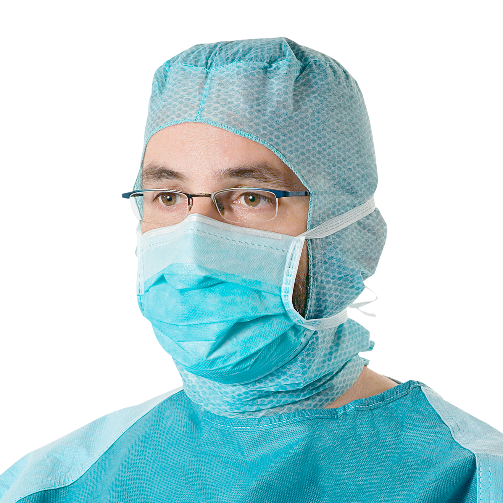 Kopf einer OP Kraft trägt Foliodress Mask Comfort Antifogging