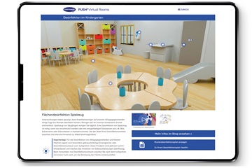 PUSH Virtual Room Kita-Abbildung auf Tablet