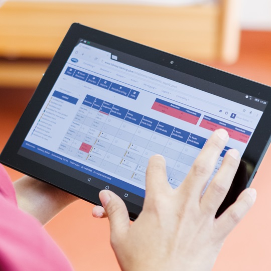 Abbildung der HILMAS-Anwendung auf einem Tablet