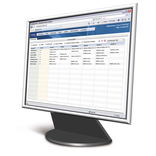 modernerer Monitor mit HILMAS Browseranwendung