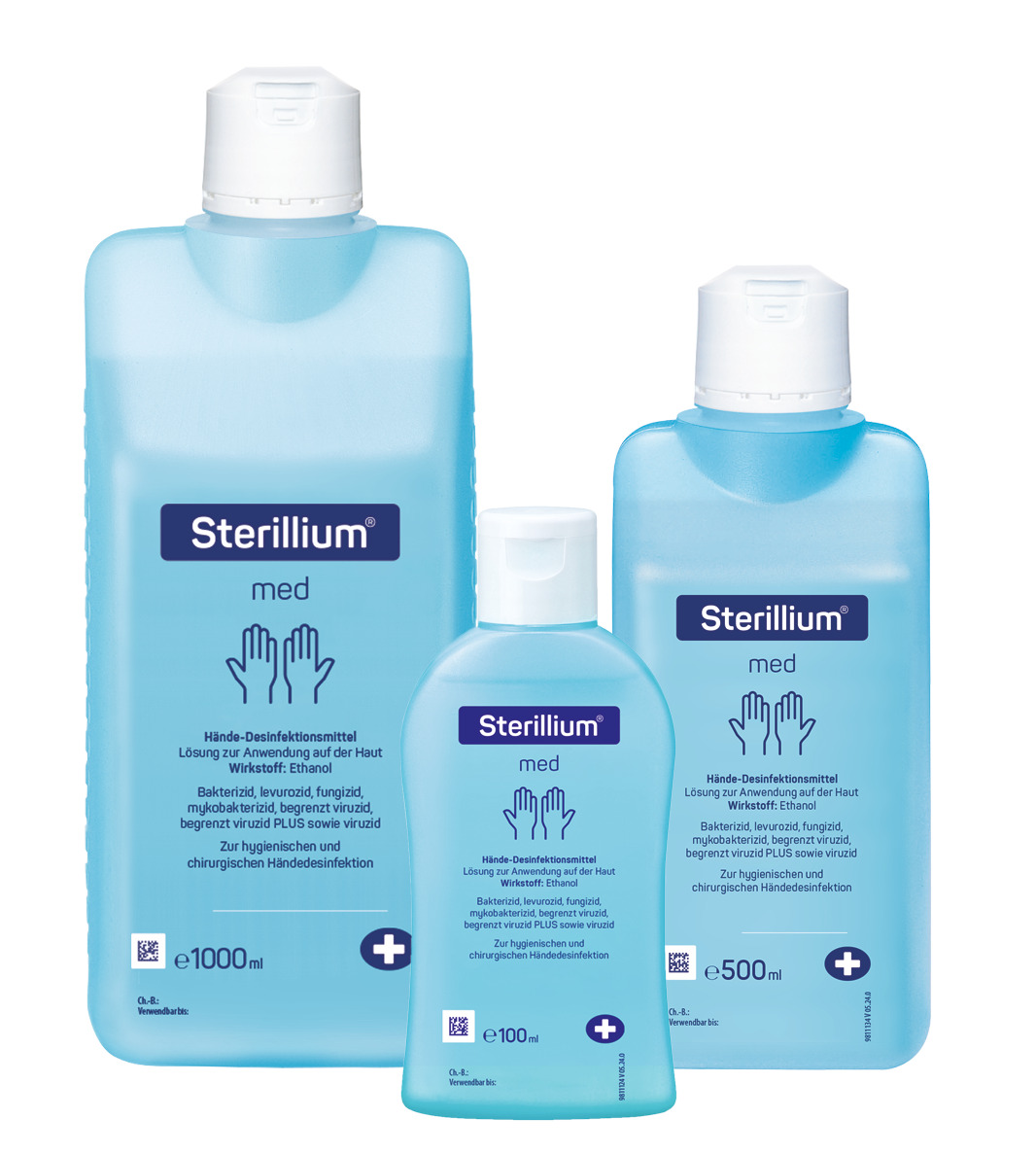 Sterillium® Produkte auf einem weißen Hintergrund. 