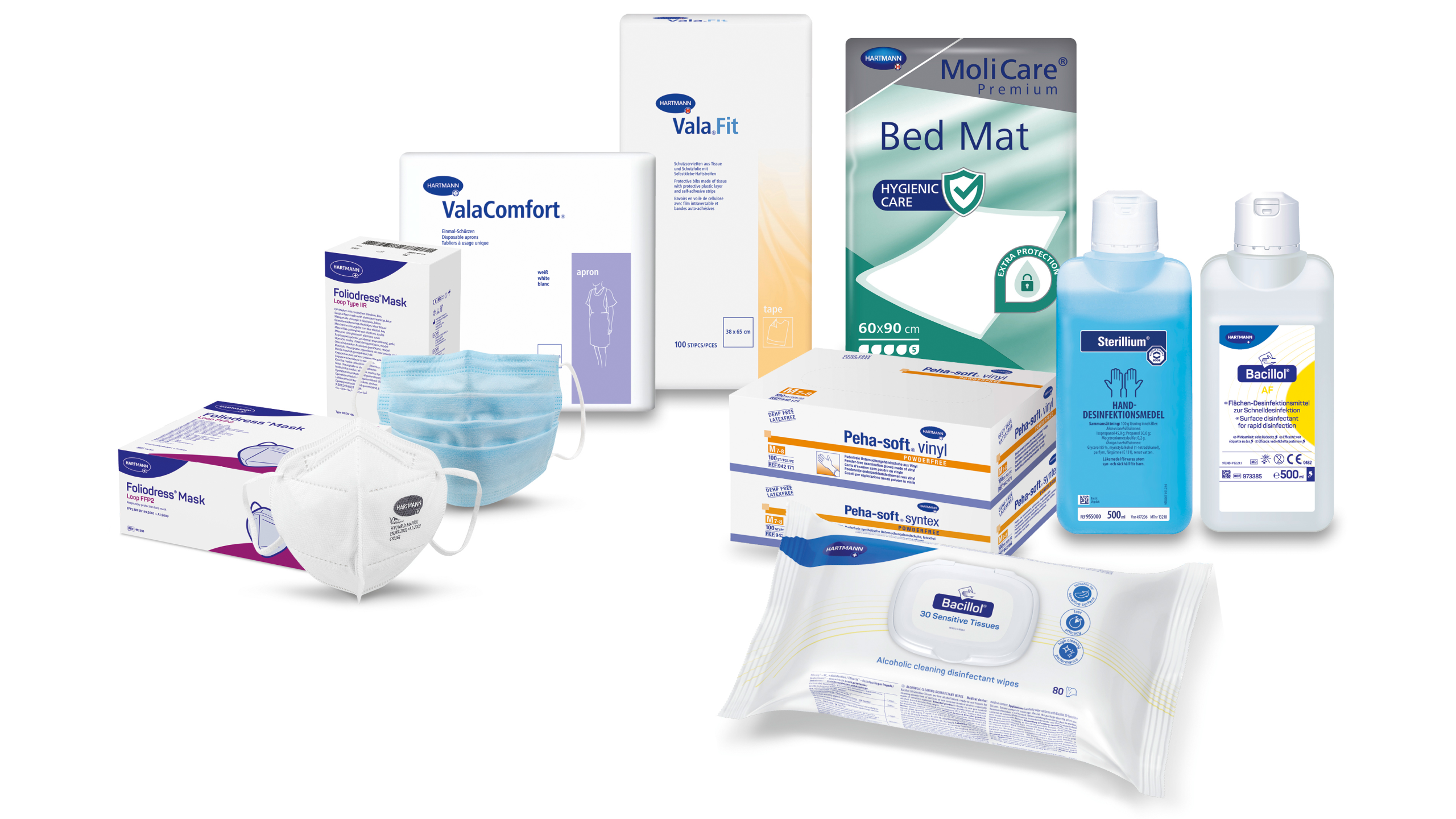Selection of different HARTMANN products.