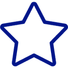 Blau umrandeter Stern in modernem, minimalistischem Design – steht für Qualität, Verantwortung und digitale Ästhetik.