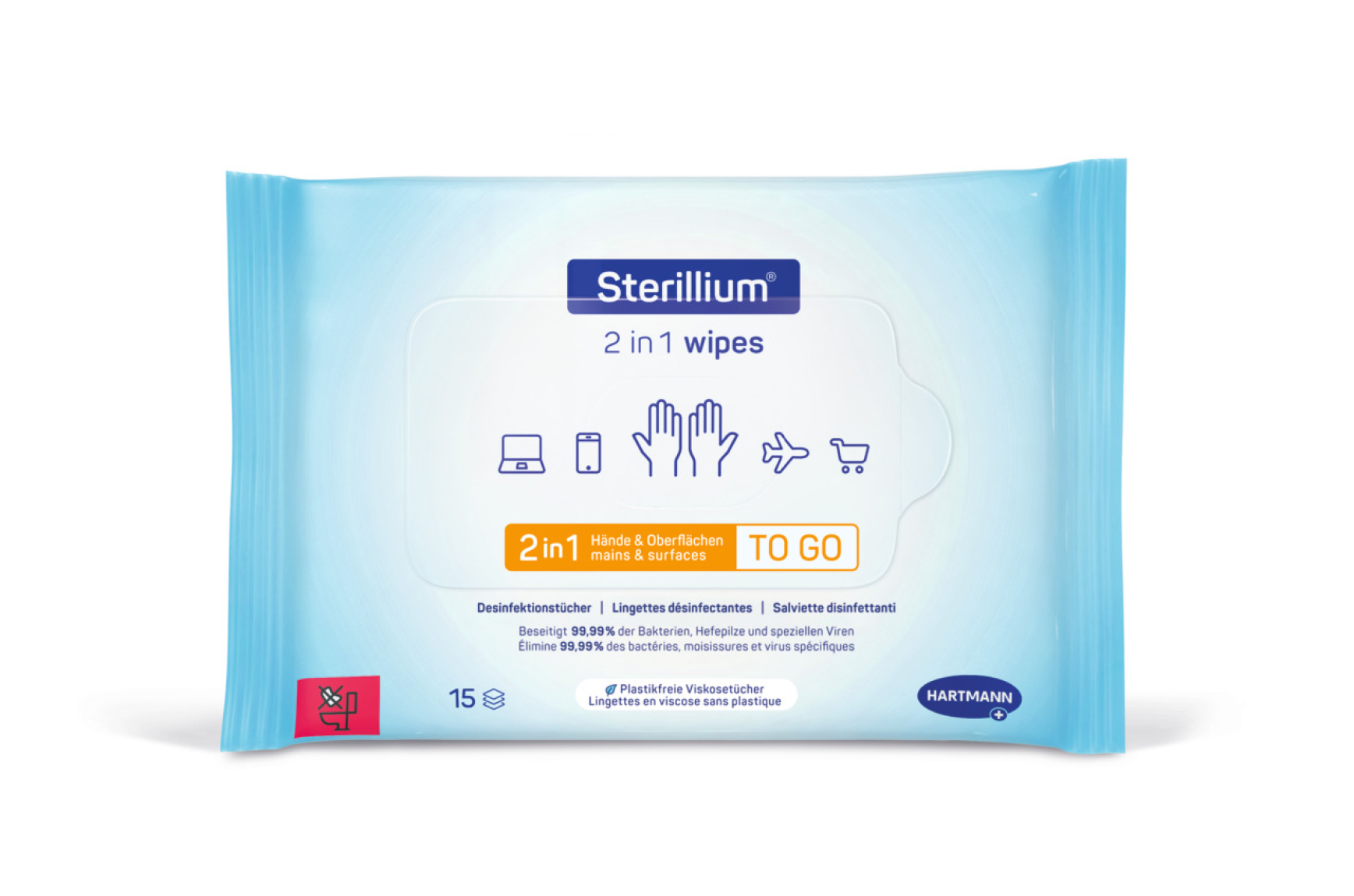Packshot Sterillium 2in1 wipes