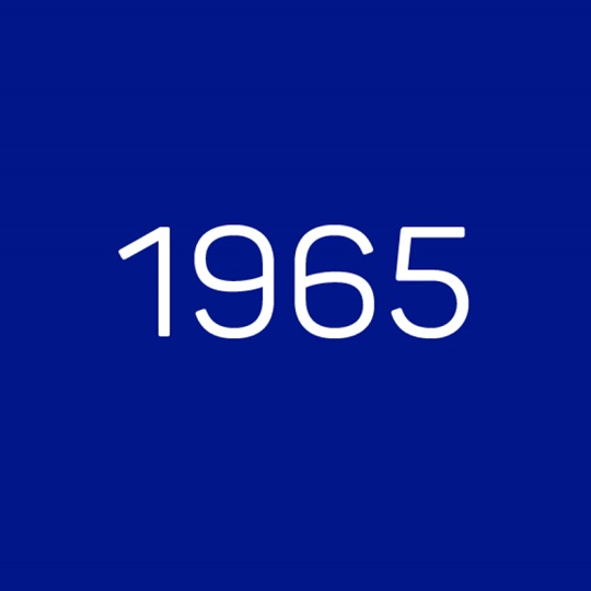 The number 1965 in white on a dark blue background.