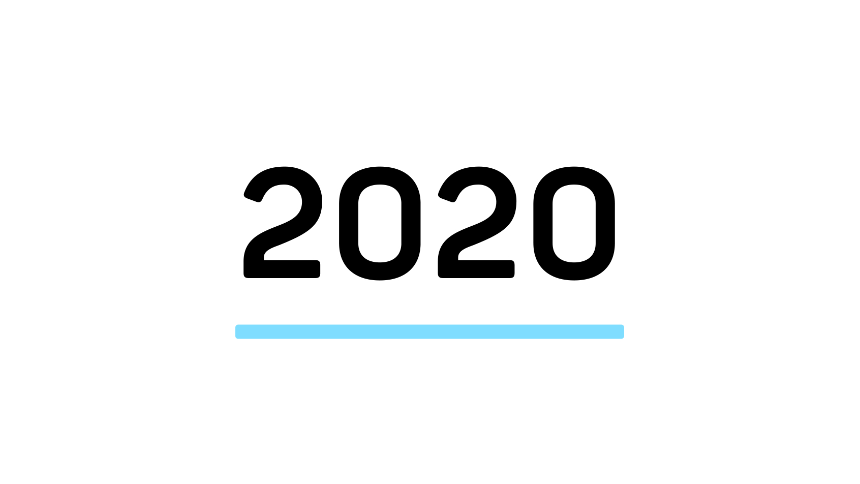 Illustration of the number 2020 in black on a white background.